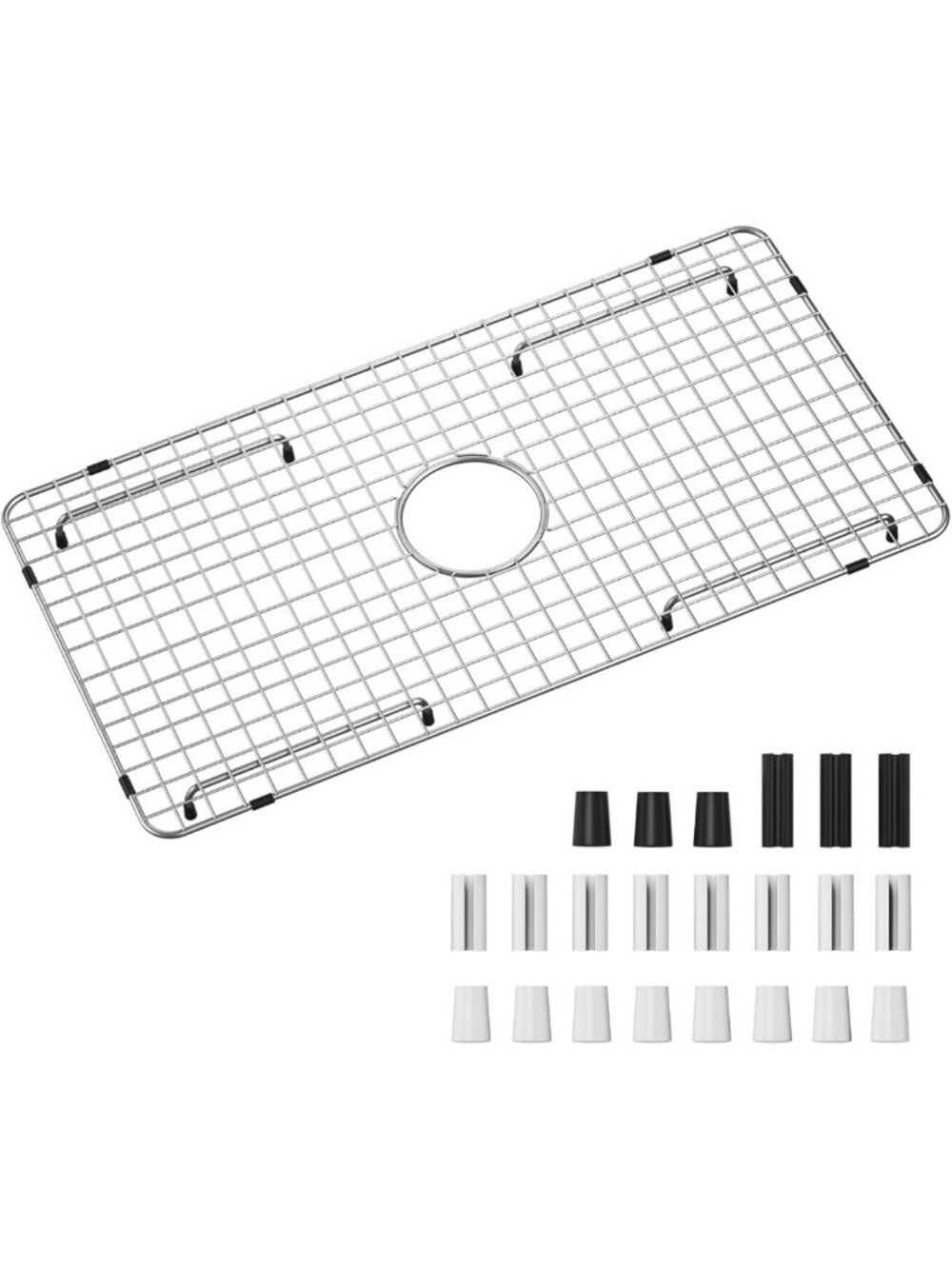 29.5” x 15.5” Sink Bottom Grid - Center Drain, 3/8” Corner Radius, Durable